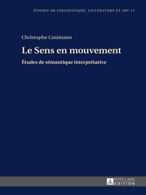 cover image of Le Sens en mouvement